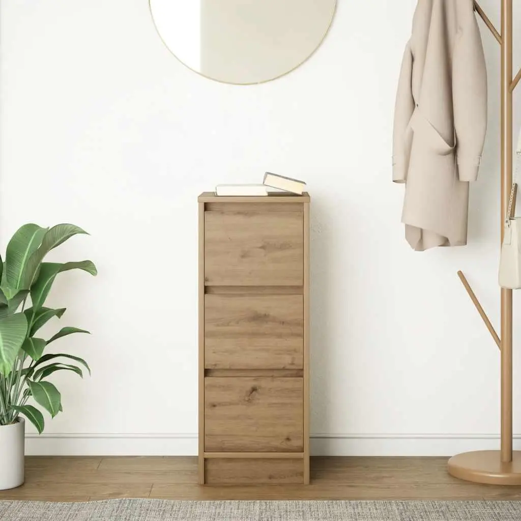 Sideboard Storage Cabinet Buffet Engineered Wood Brown 29.5 x 34 x 76 cm Dining Room Furniture