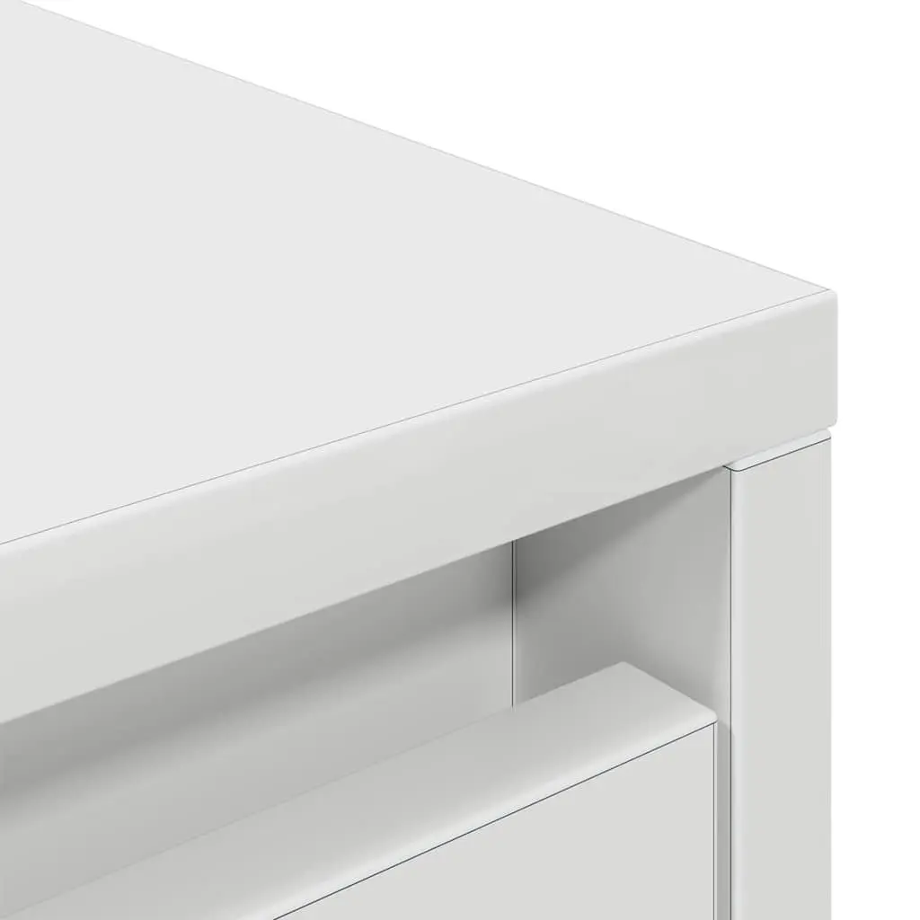 Storage Cabinet with Drawer White Engineered Wood Furniture Sideboard Buffet