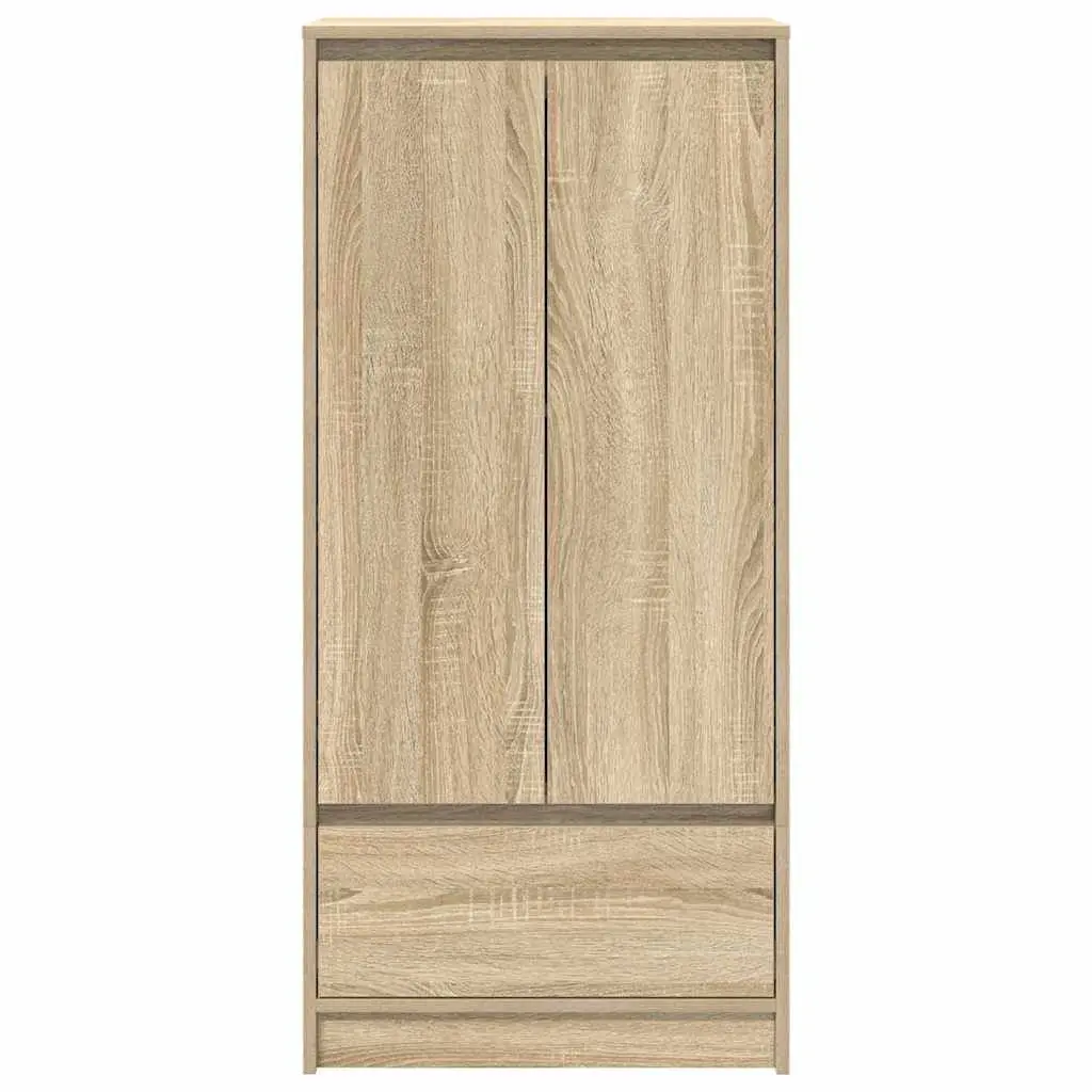 Storage Cabinet with Drawer Organized Storage 55.5x34x119.5cm Brown Engineered Wood
