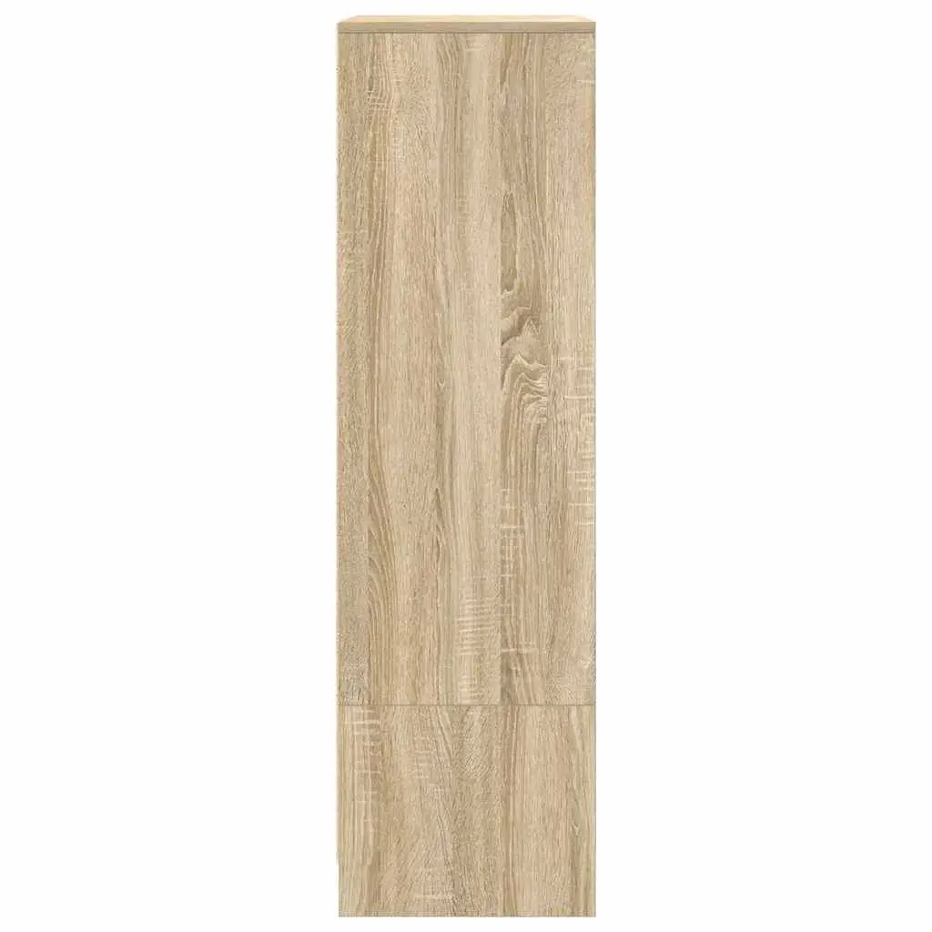 Storage Cabinet with Drawer Organized Storage 55.5x34x119.5cm Brown Engineered Wood