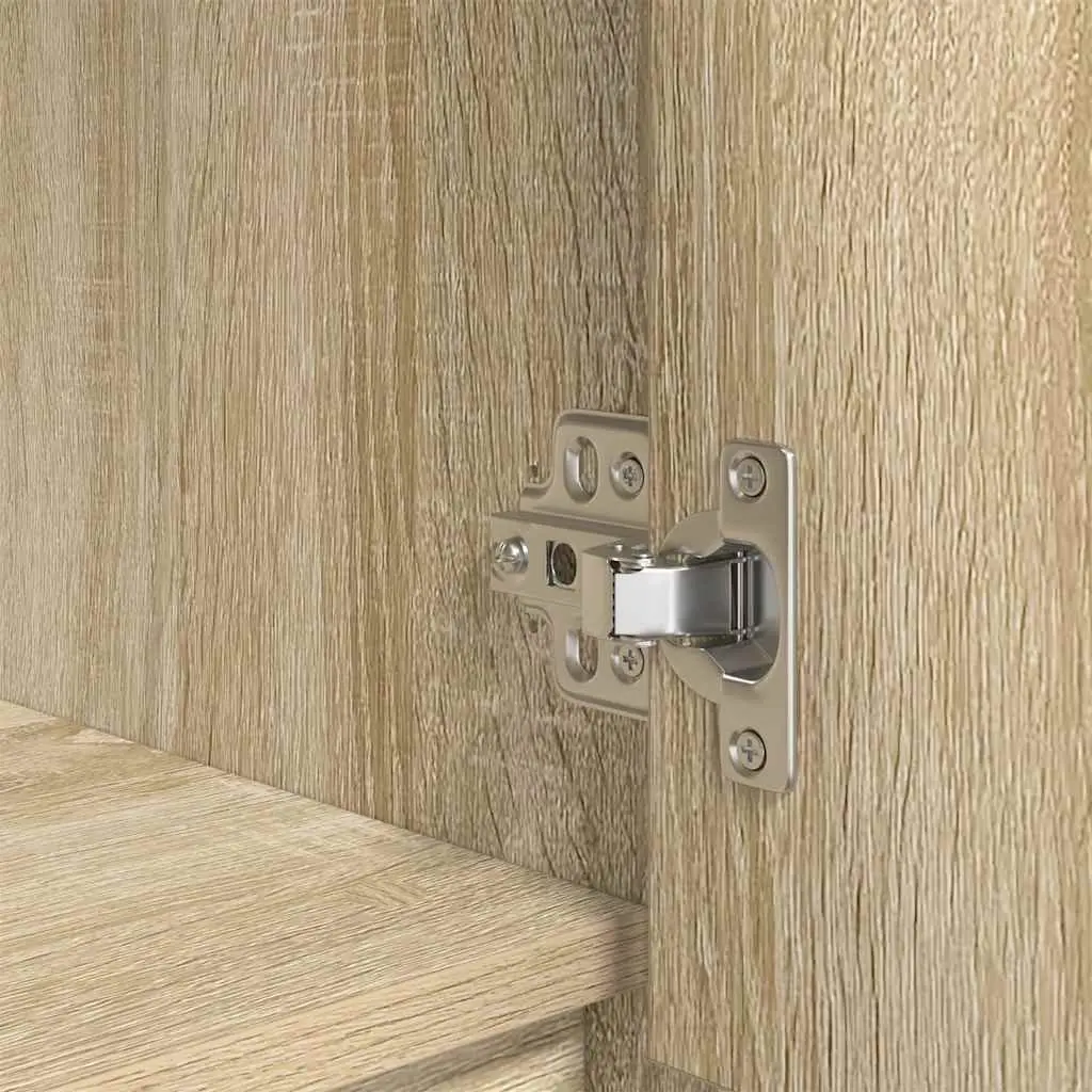 Storage Cabinet with Drawer Organized Storage 55.5x34x119.5cm Brown Engineered Wood