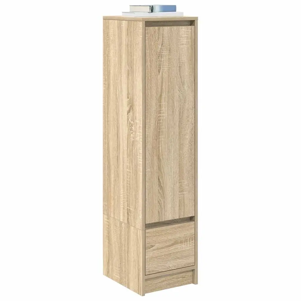 Highboard Storage Cabinet Brown Engineered Wood Sideboard Buffet 29.5W x 34D x 119.5H cm