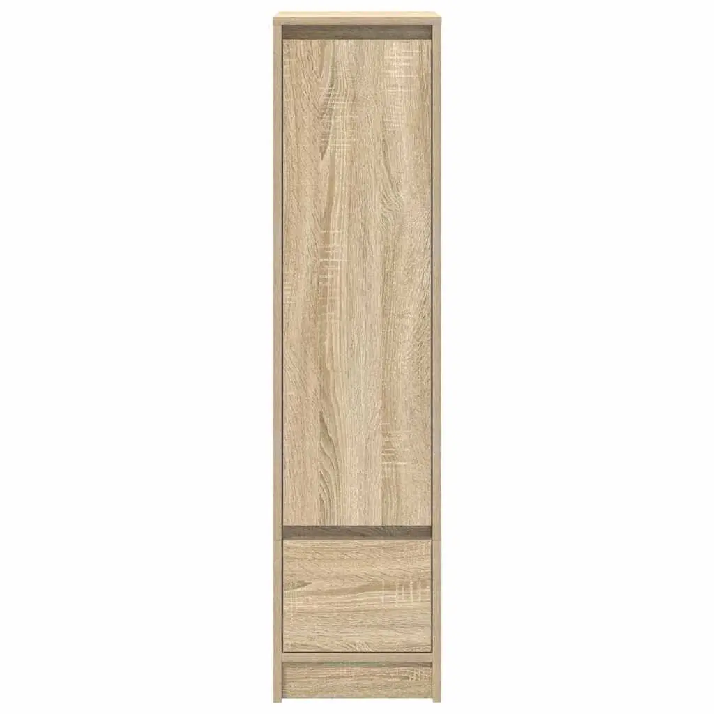 Highboard Storage Cabinet Brown Engineered Wood Sideboard Buffet 29.5W x 34D x 119.5H cm