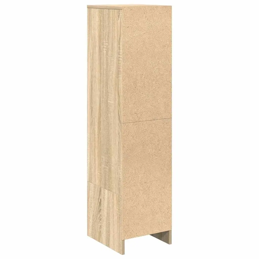 Highboard Storage Cabinet Brown Engineered Wood Sideboard Buffet 29.5W x 34D x 119.5H cm
