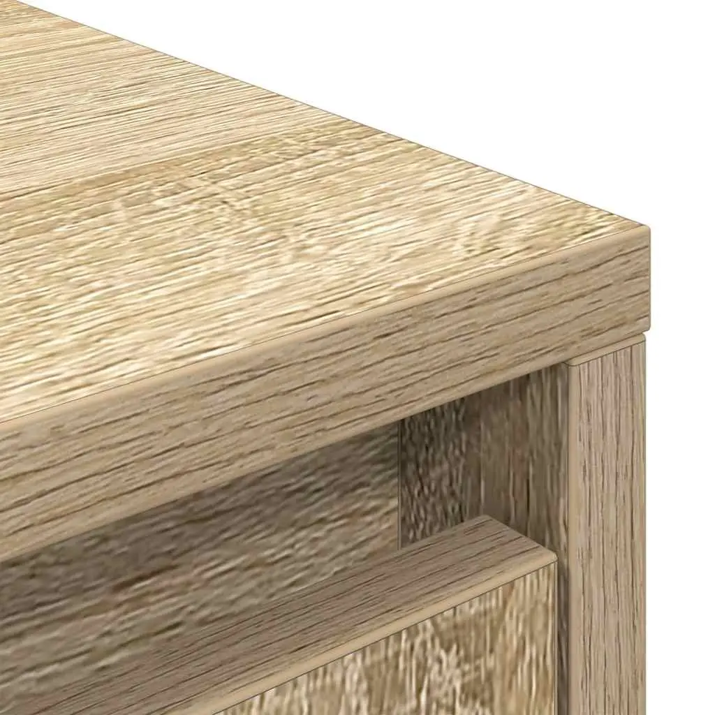 Highboard Storage Cabinet Brown Engineered Wood Sideboard Buffet 29.5W x 34D x 119.5H cm