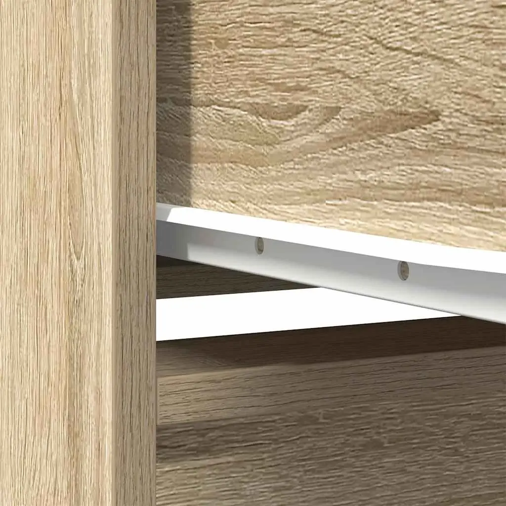 Highboard Storage Cabinet Brown Engineered Wood Sideboard Buffet 29.5W x 34D x 119.5H cm