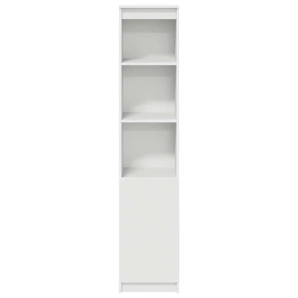 Highboard Storage Cabinet White Engineered Wood Buffet Cupboard 37.5L x 35W x 180H cm