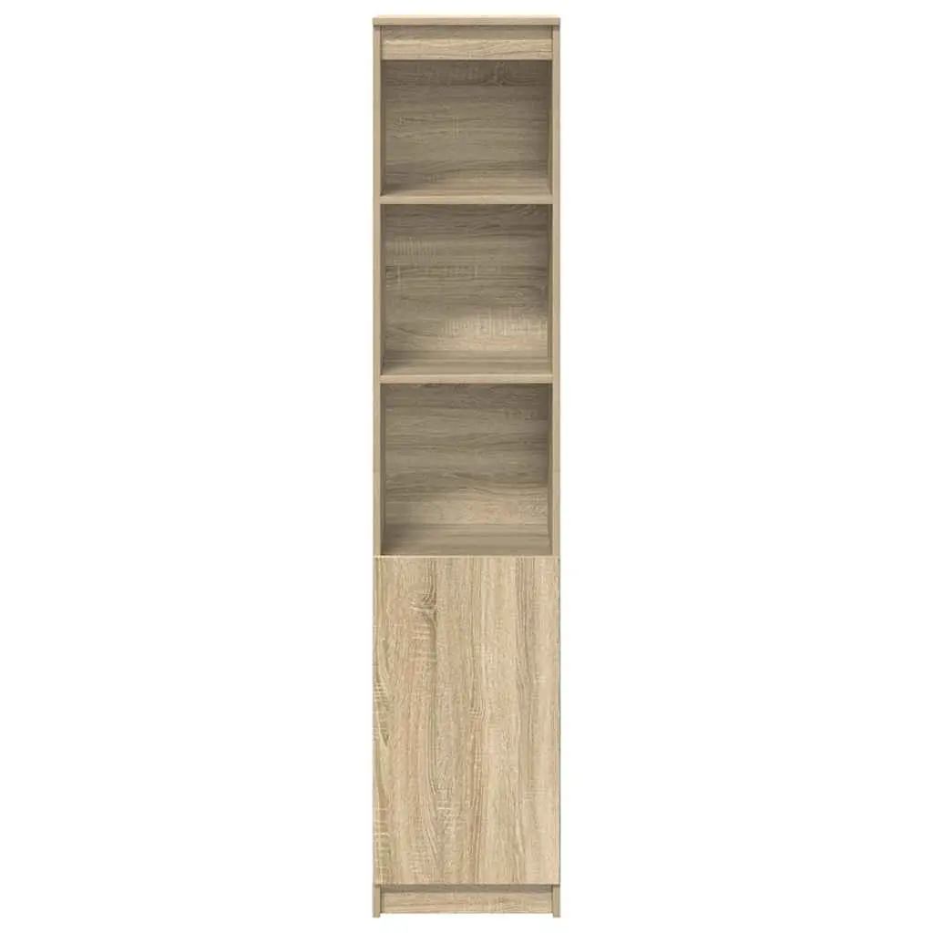 Highboard Storage Cabinet Brown Engineered Wood 37.5x35x180cm