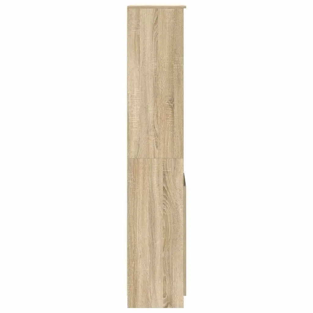 Highboard Storage Cabinet Brown Engineered Wood 37.5x35x180cm