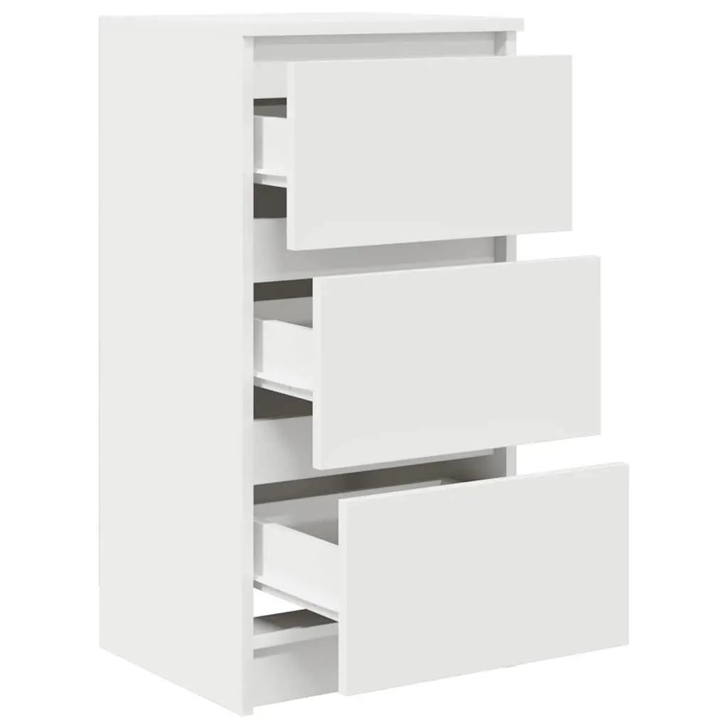 Sideboard Storage Cabinet 37.5x35x76cm Engineered Wood White Buffet Furniture