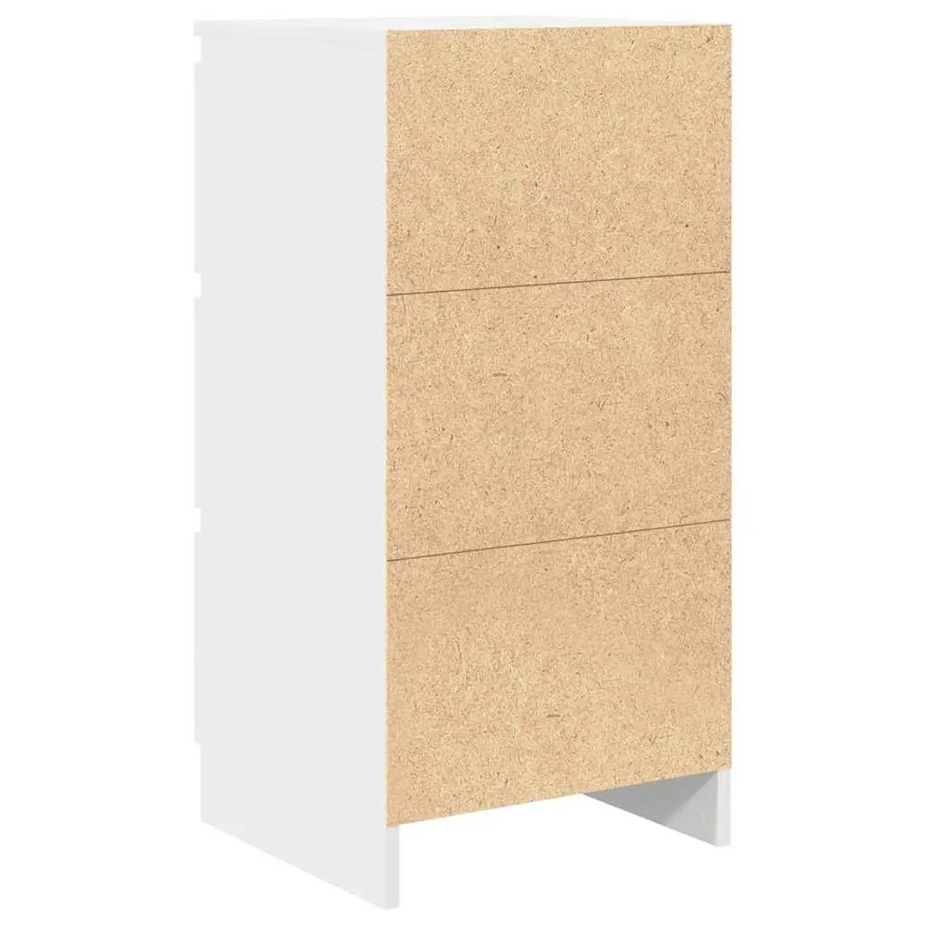 Sideboard Storage Cabinet 37.5x35x76cm Engineered Wood White Buffet Furniture