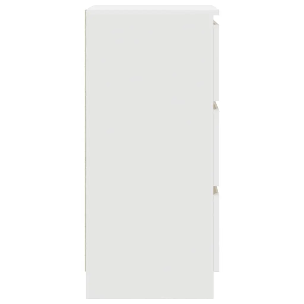 Sideboard Storage Cabinet 37.5x35x76cm Engineered Wood White Buffet Furniture