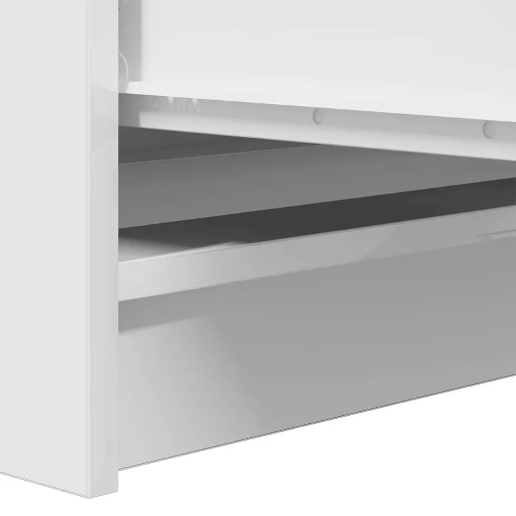 Sideboard Storage Cabinet 37.5x35x76cm Engineered Wood White Buffet Furniture