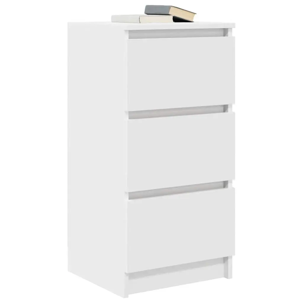 Sideboard Storage Cabinet 37.5x35x76cm Engineered Wood White Buffet Furniture