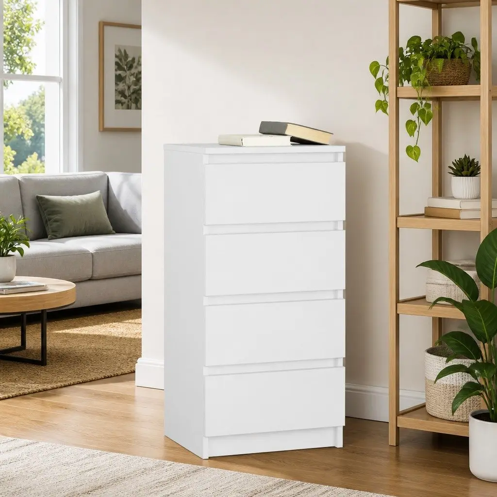 White Sideboard Cabinet with Ample Storage 37.5x35x76cm