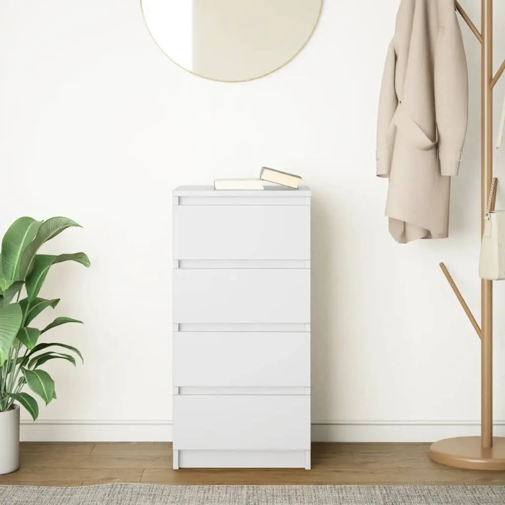 White Sideboard Cabinet with Ample Storage 37.5x35x76cm
