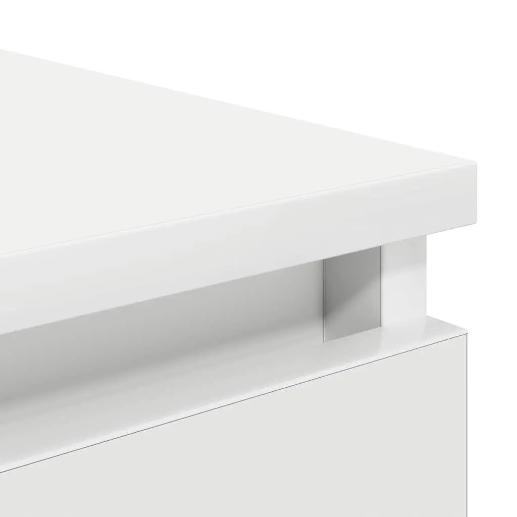 White Sideboard Cabinet with Ample Storage 37.5x35x76cm
