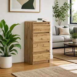 Practical Brown Sideboard - Engineered Wood Storage Solution