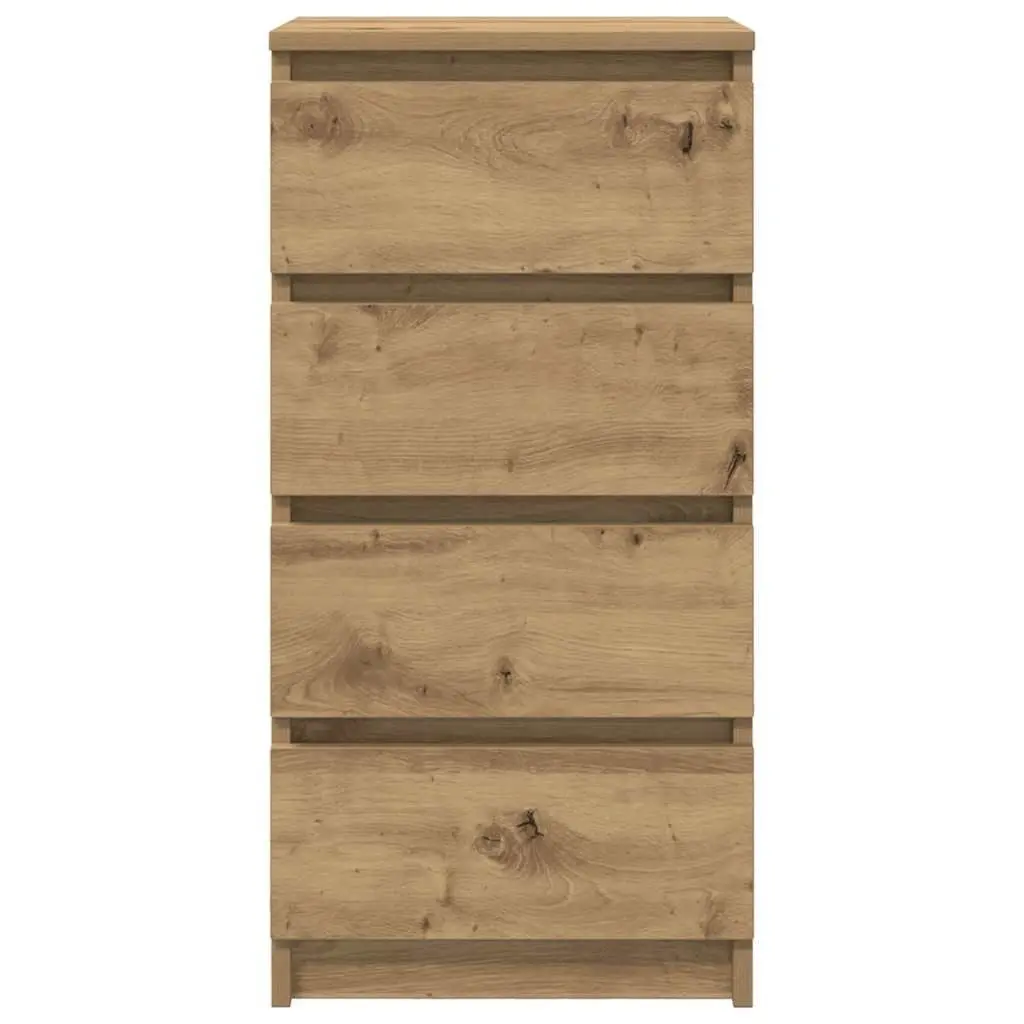 Sideboard Storage Cabinet Engineered Wood 37.5W x 35D x 76H cm Brown Artisan Oak