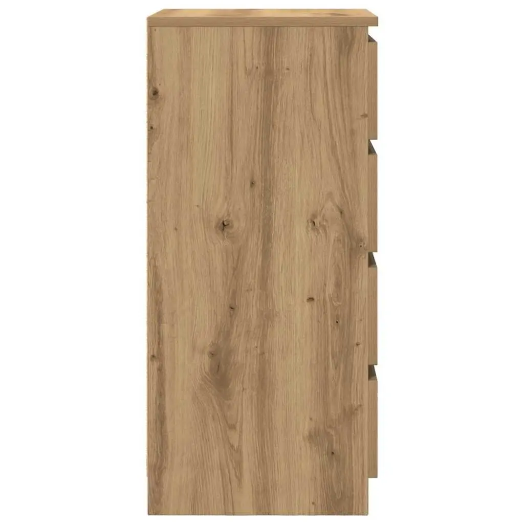 Sideboard Storage Cabinet Engineered Wood 37.5W x 35D x 76H cm Brown Artisan Oak