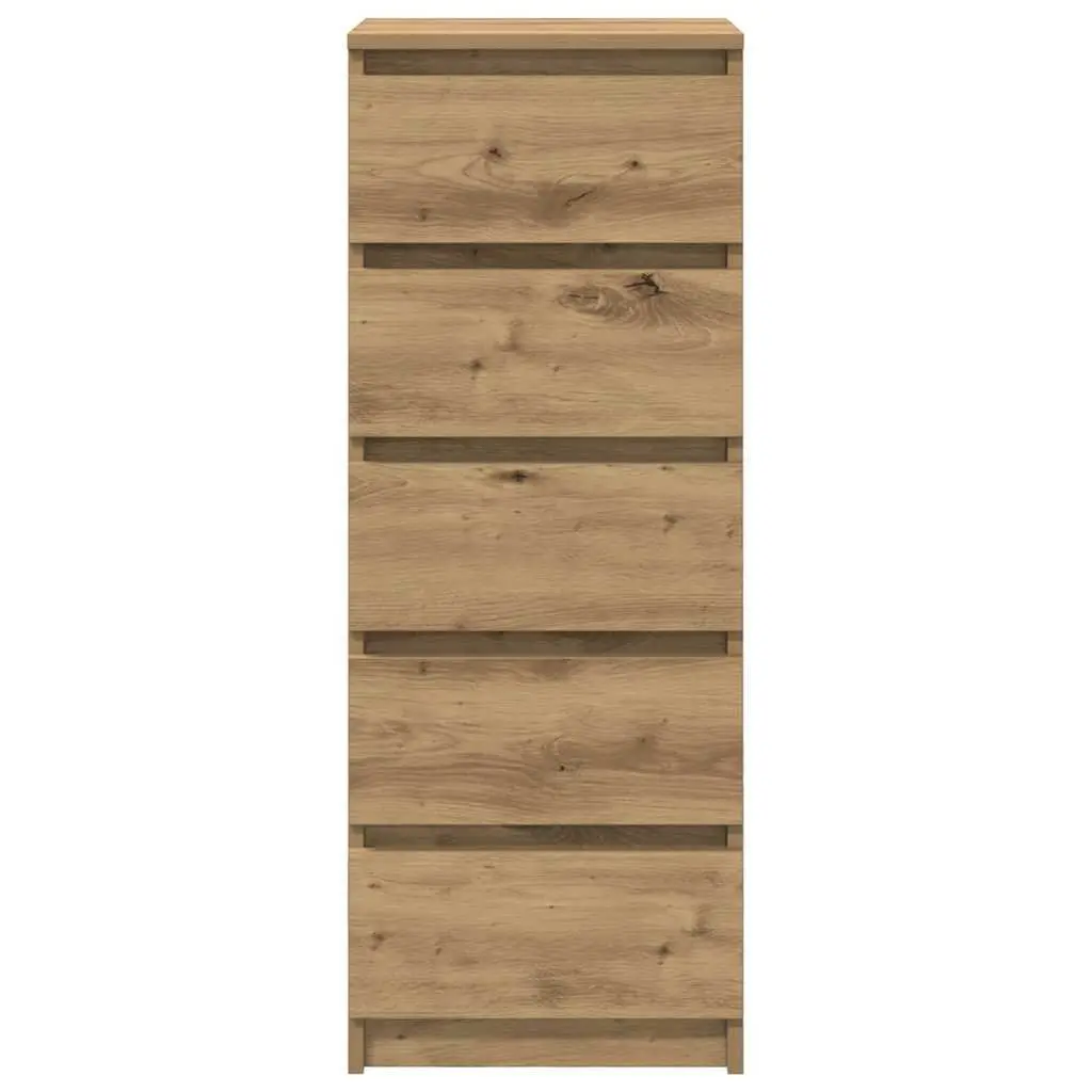 Sideboard with Drawers Brown Storage Cabinet Engineered Wood Buffet Organiser