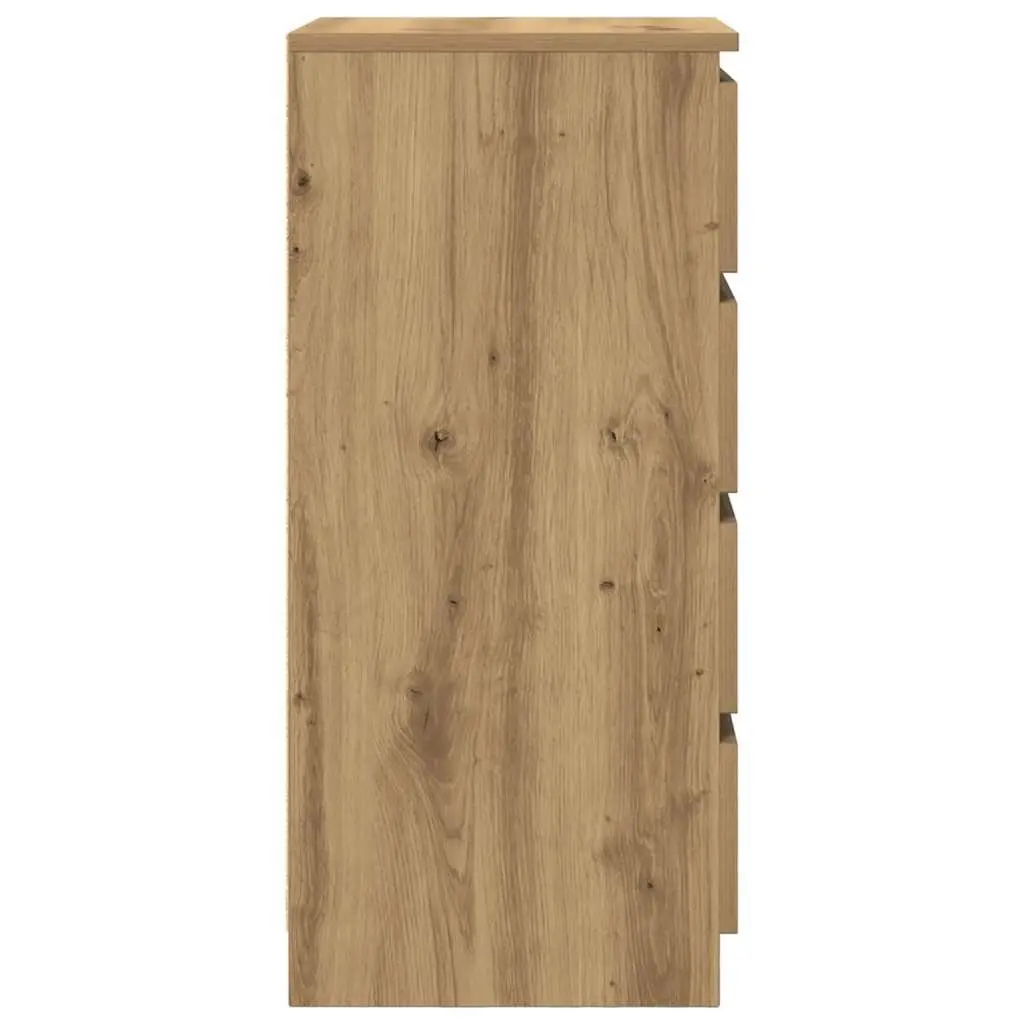 Sideboard with Drawers Brown Storage Cabinet Engineered Wood Buffet Organiser