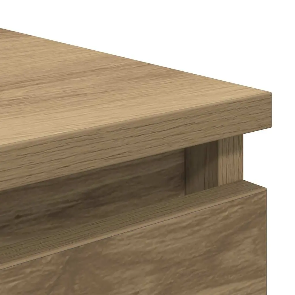 Sideboard with Drawers Brown Storage Cabinet Engineered Wood Buffet Organiser