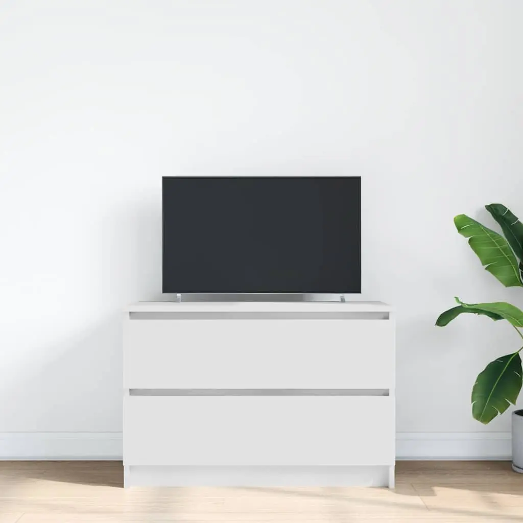 TV Cabinet Storage Unit Engineered Wood 80 x 35 x 54 cm White