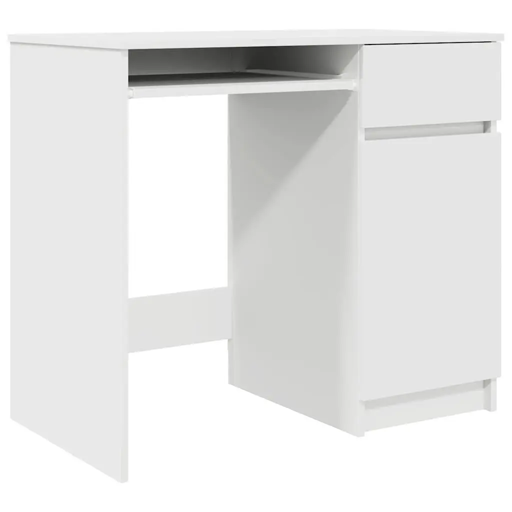 Office Desk Storage Drawer 86x49x76cm White Engineered Wood