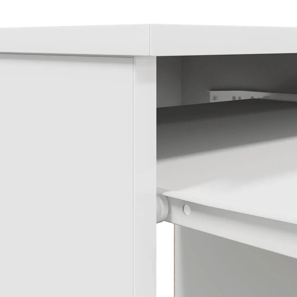 Office Desk Storage Drawer 86x49x76cm White Engineered Wood