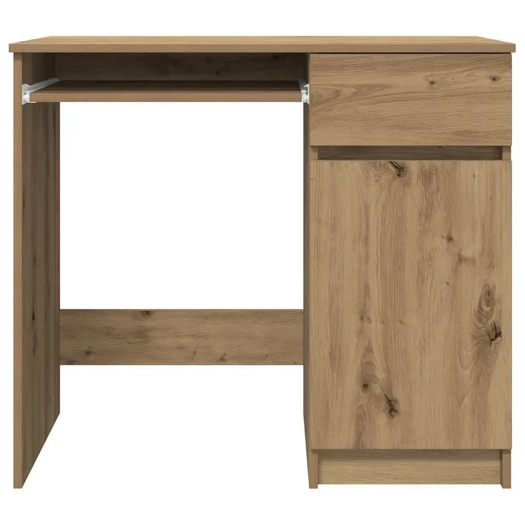 Office Desk Storage Cabinet Drawer Shelf Brown Engineered Wood 86W x 49D x 76H cm