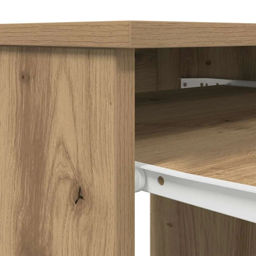 Office Desk Storage Cabinet Drawer Shelf Brown Engineered Wood 86W x 49D x 76H cm