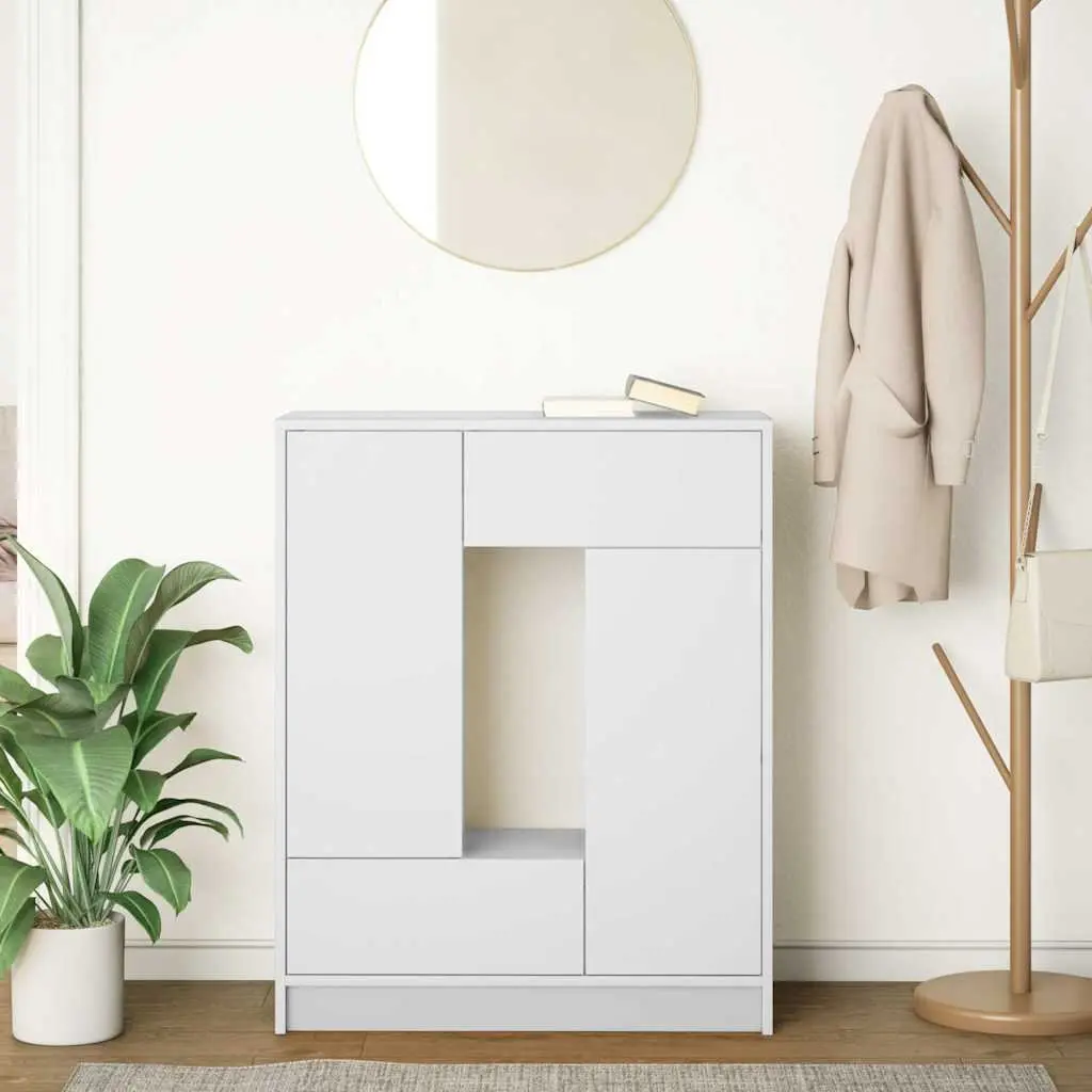 Sideboard Buffet Cabinet Storage Organizer with Doors and Drawers 73cm White