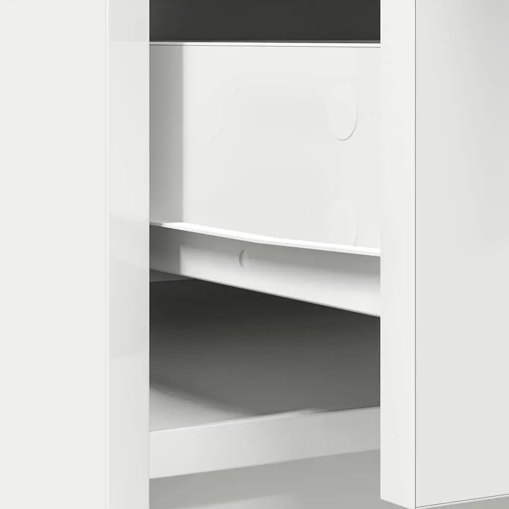 Sideboard Buffet Cabinet Storage Organizer with Doors and Drawers 73cm White
