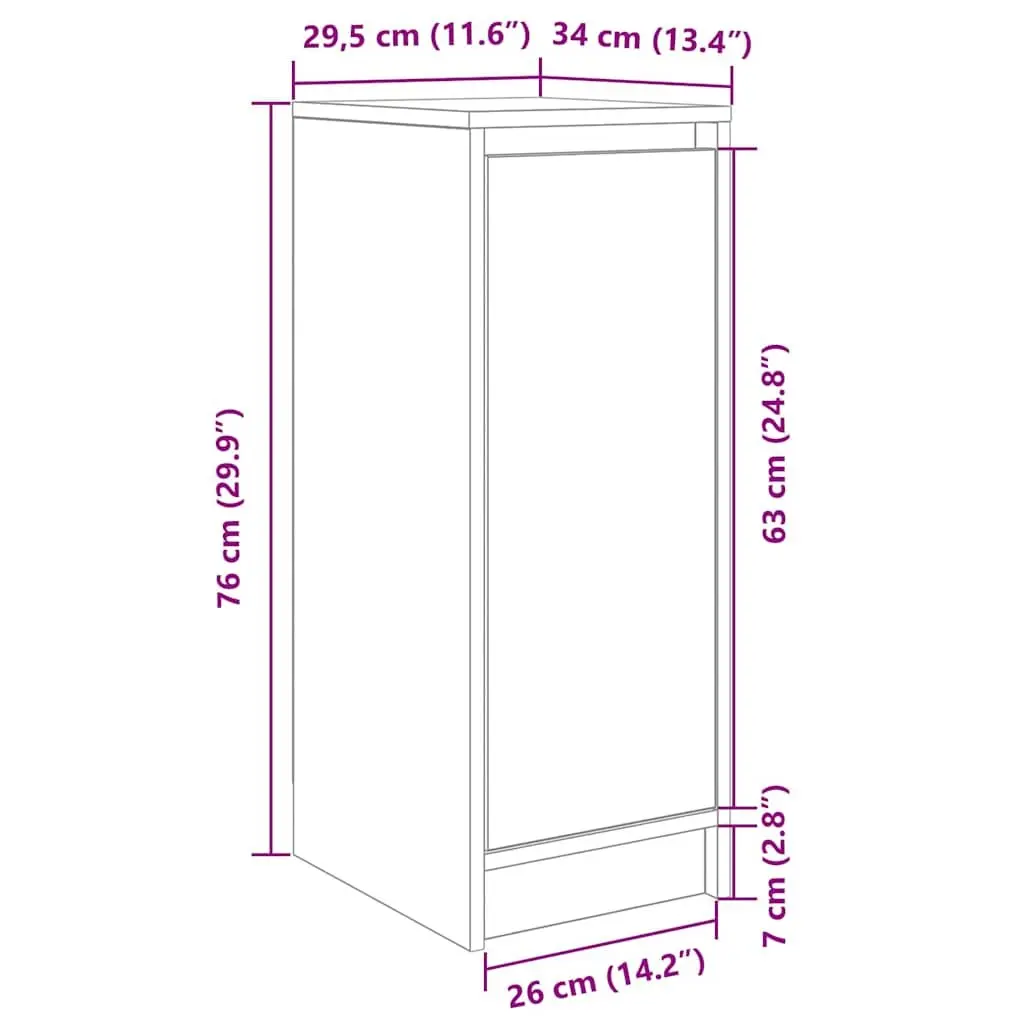 Shoe Cabinet Storage Organiser White Engineered Wood Cupboard with Doors