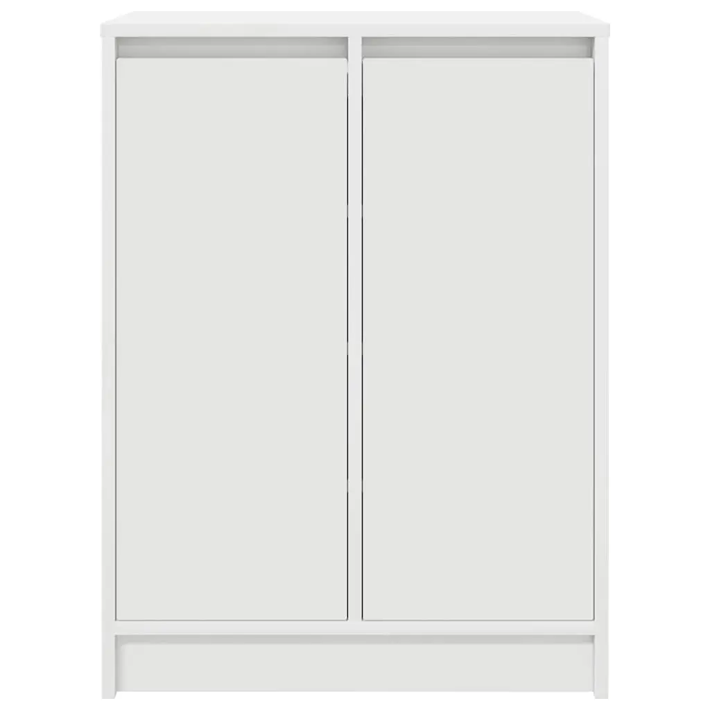 Shoe Cabinet Storage Organiser 57x34x76cm White Engineered Wood