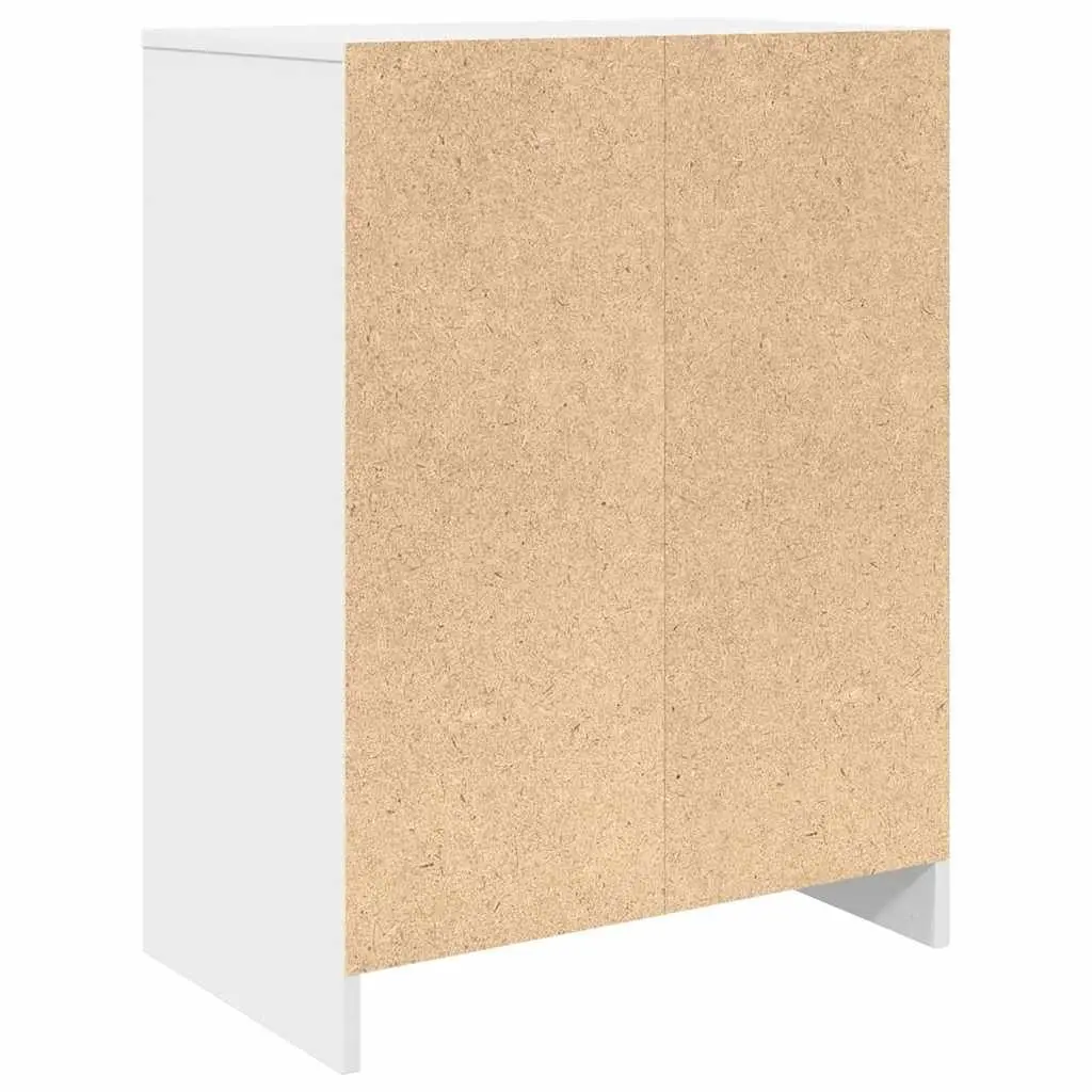 Shoe Cabinet Storage Organiser 57x34x76cm White Engineered Wood