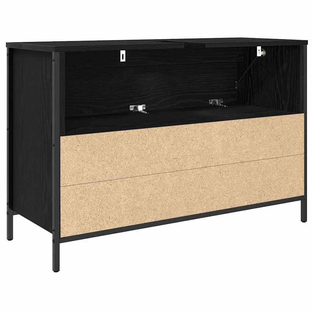 Bathroom Vanity Unit Basin Cabinet Storage 90x34.5x60cm Black Oak