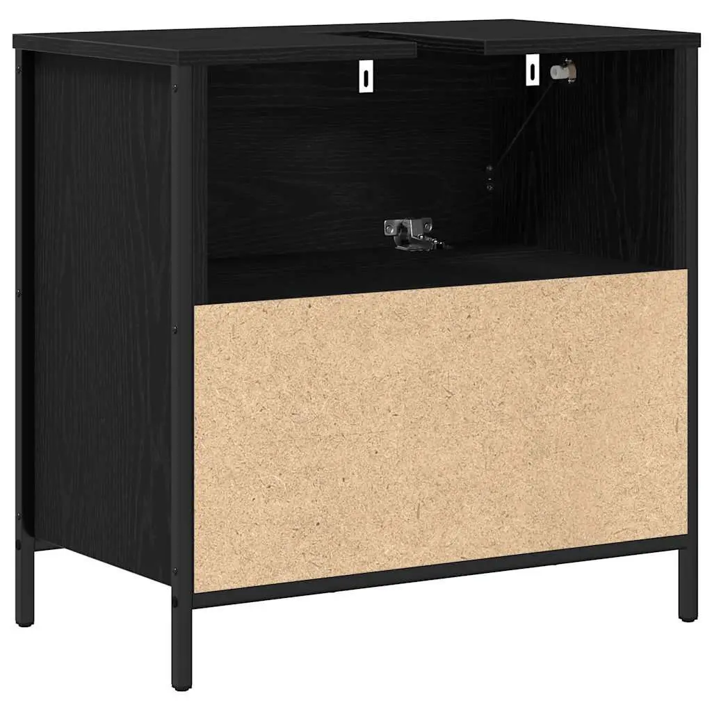 Bathroom Vanity Cabinet Storage Unit 60x34.5x60cm Black Oak