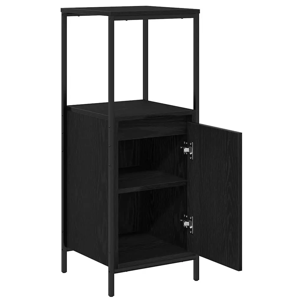 Bathroom Vanity Cabinet Storage Organizer 36x35x95cm Black Oak