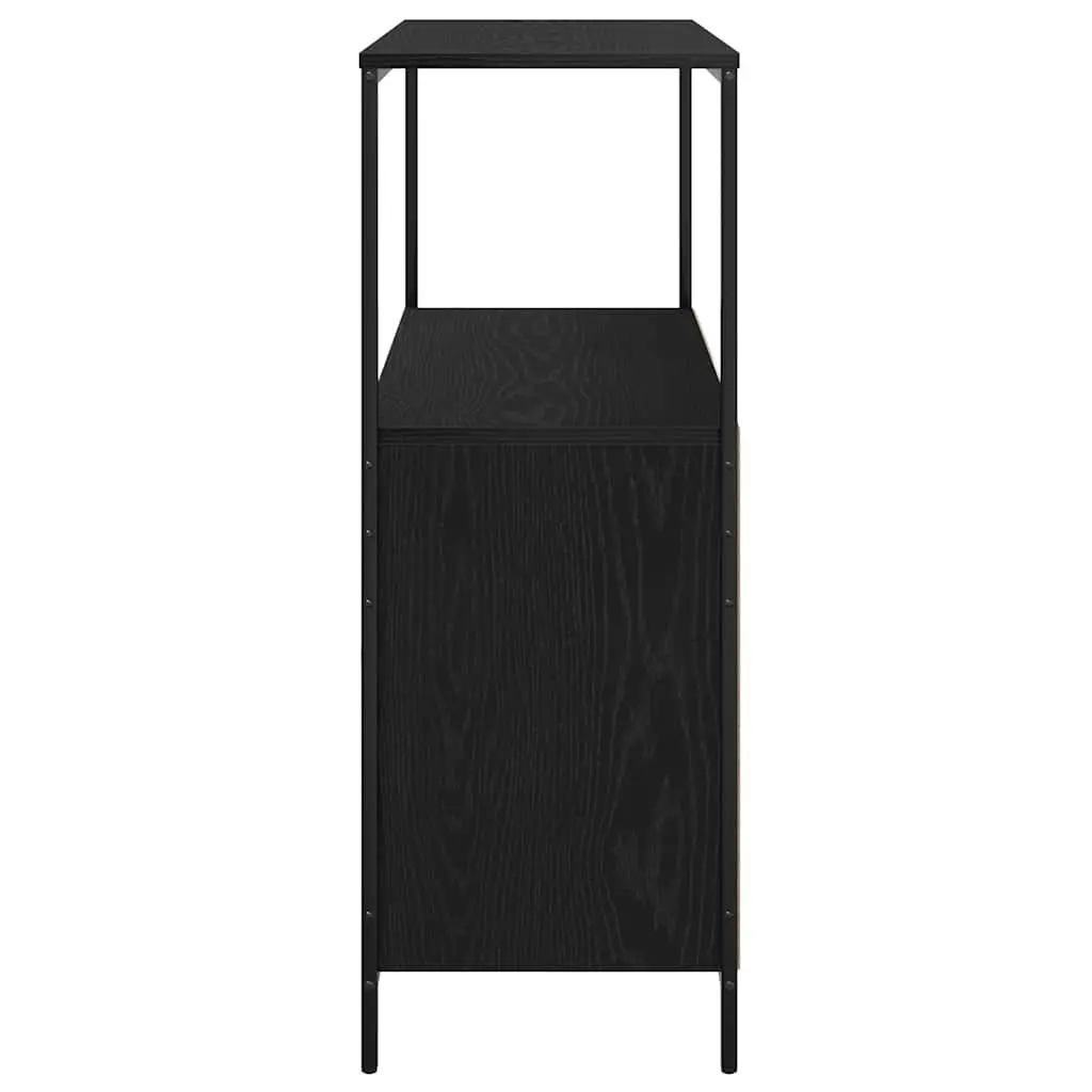 Bathroom Cabinet Storage Unit 76.5cm Black Oak with Shelves