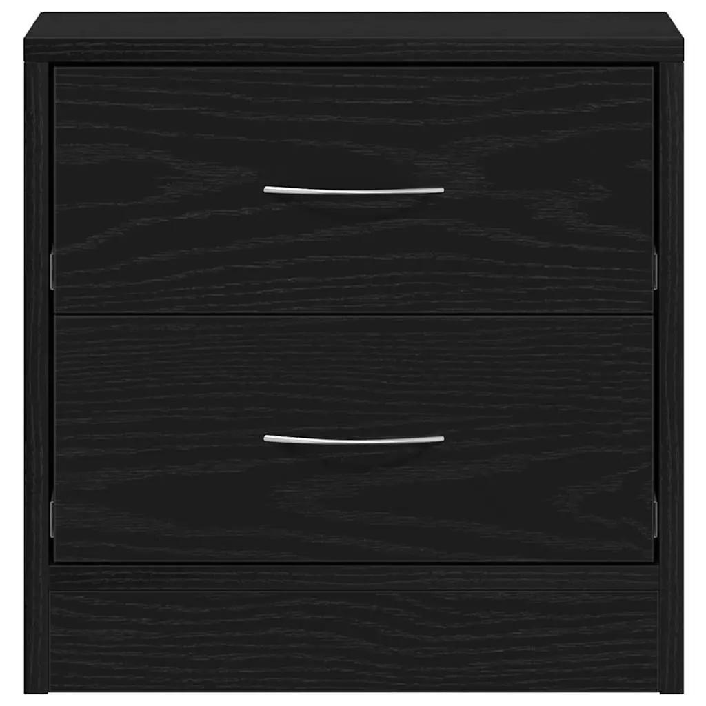 Bedside Cabinet Nightstand Storage Table 40x30x40 cm Black Oak
