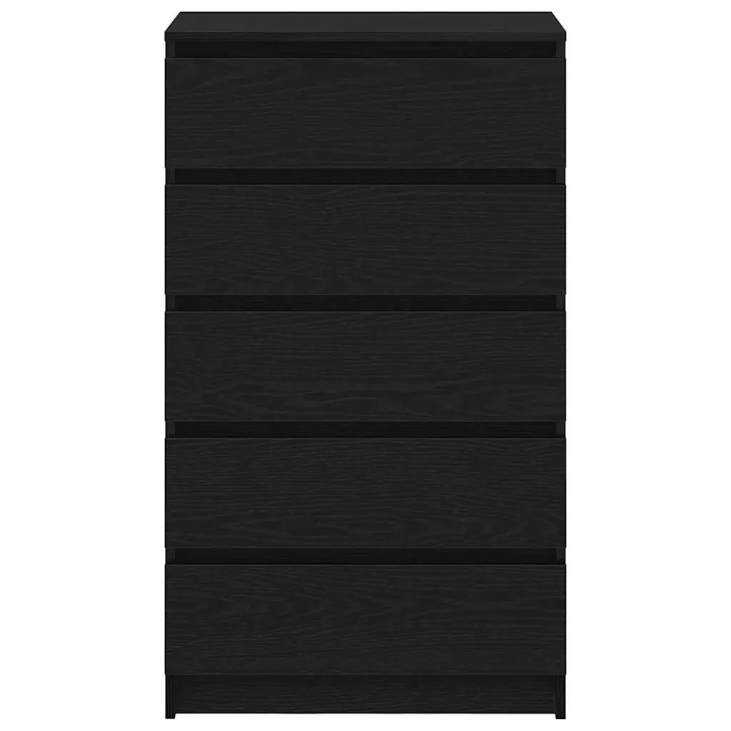 Black Oak Drawer Cabinet with Ample Storage