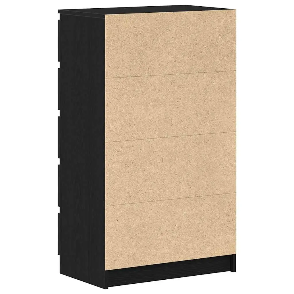 Black Oak Drawer Cabinet with Ample Storage