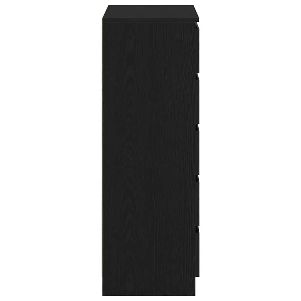 Black Oak Drawer Cabinet with Ample Storage