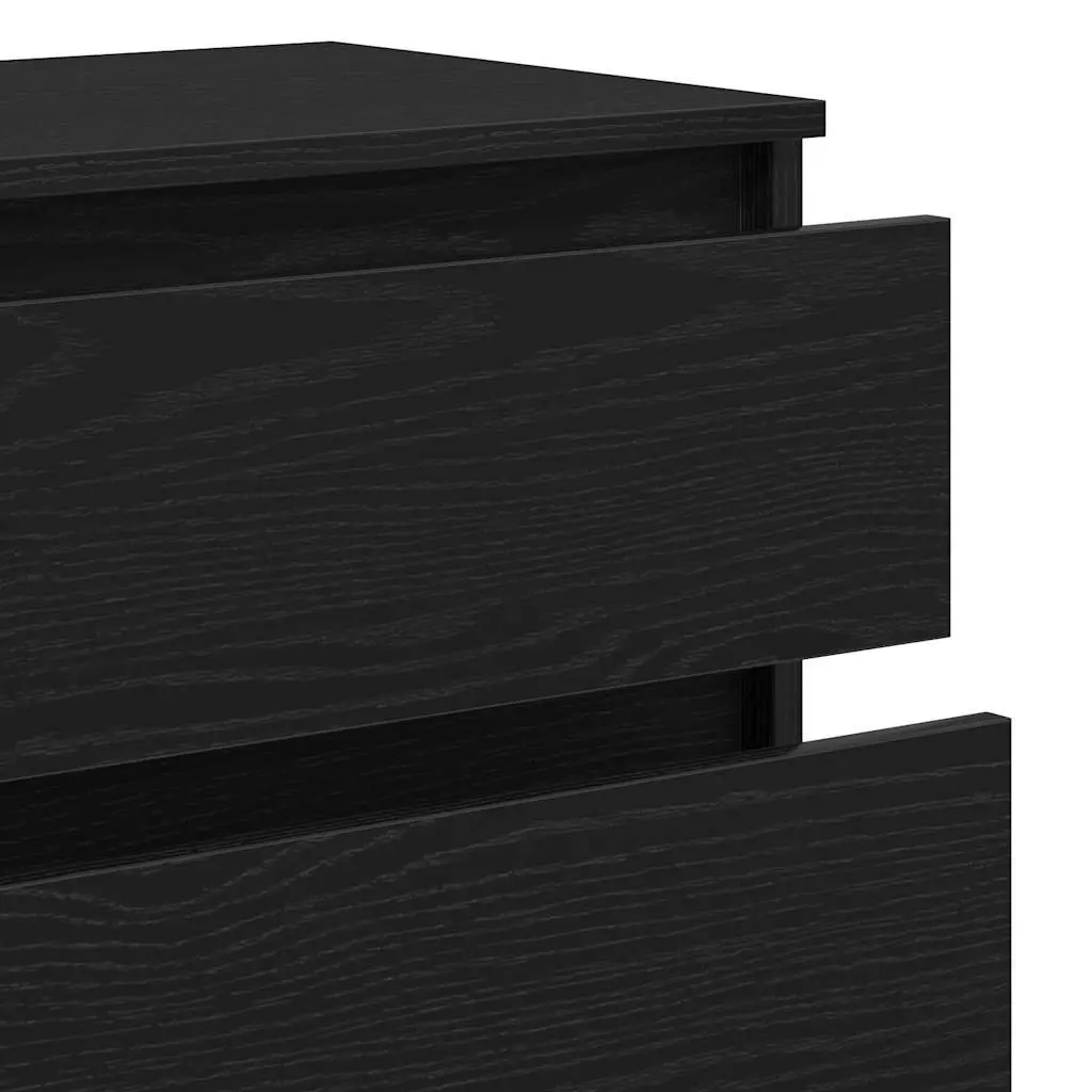Black Oak Drawer Cabinet with Ample Storage