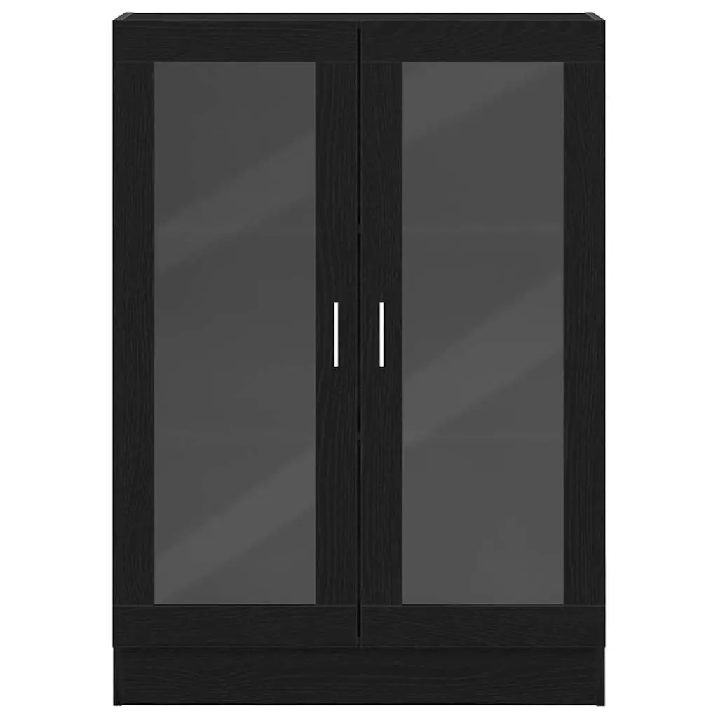 Storage Shelf Book Cabinet Engineered Wood Black Oak 82.5x30.5x115 cm