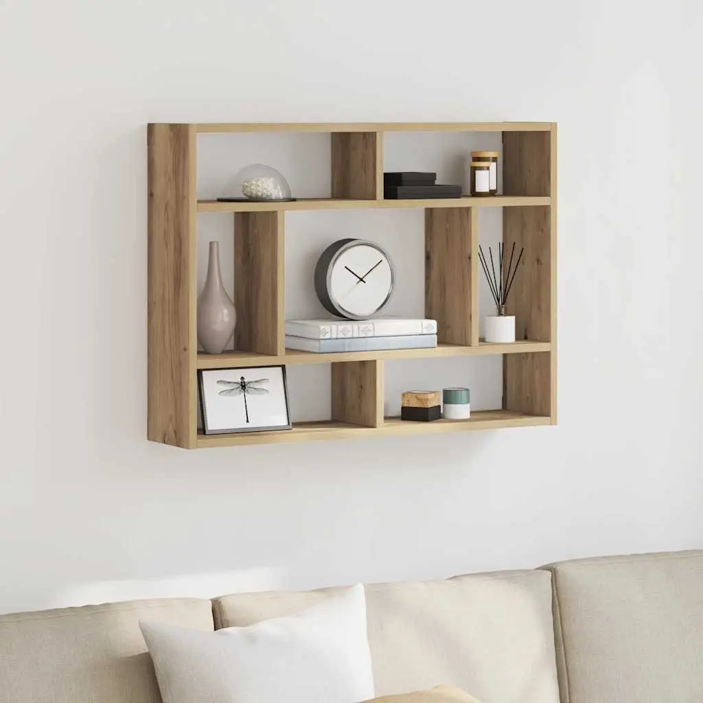 Wall Shelf Floating Storage Organizer Brown Home Decor Display Shelving Unit