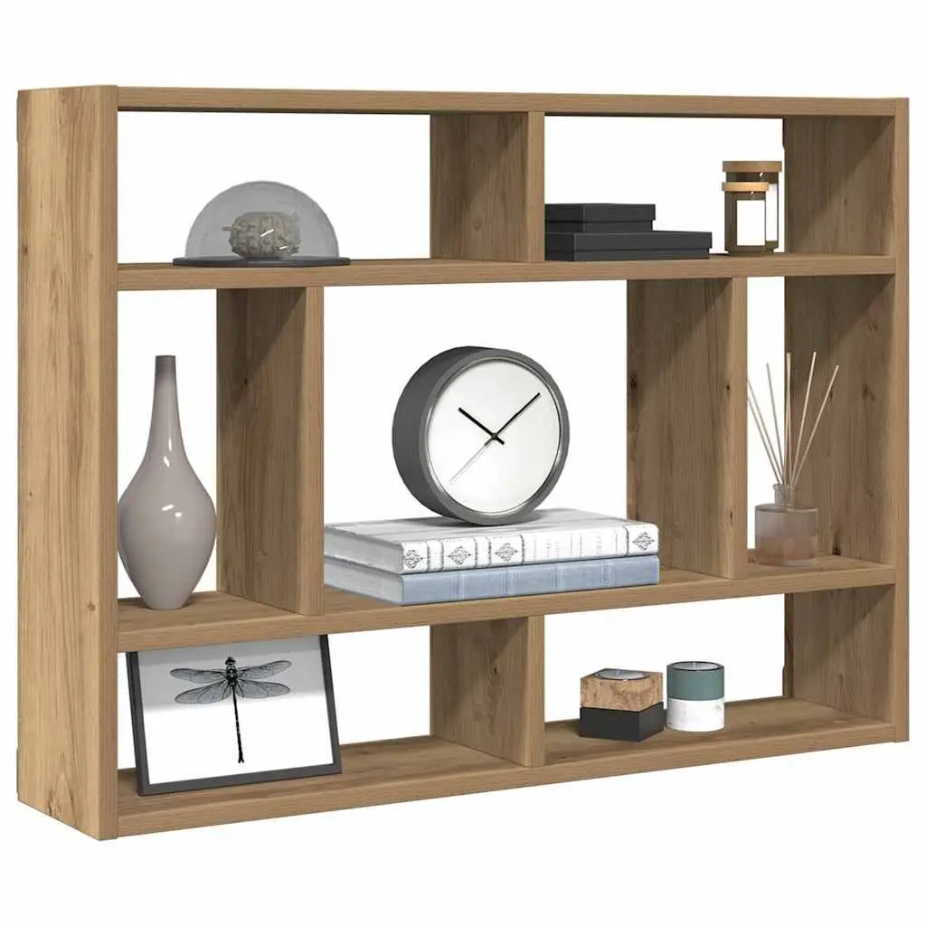 Wall Shelf Floating Storage Organizer Brown Home Decor Display Shelving Unit