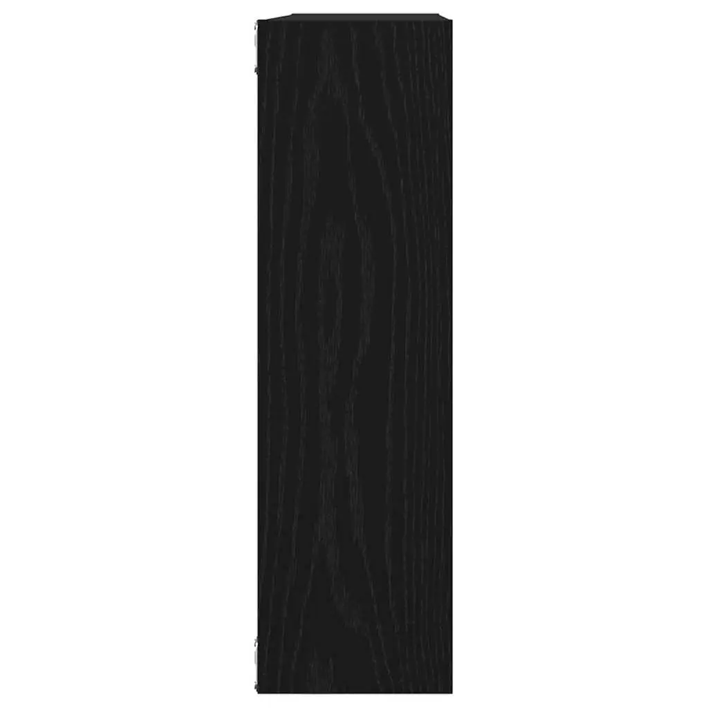 Wall Shelf Black Oak Floating Storage Display Organiser 75 x 16 x 55 cm Home Decor Bedroom